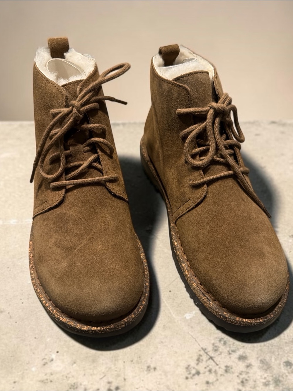 Birkenstock Brown Suede Lace-Up Ankle Boots